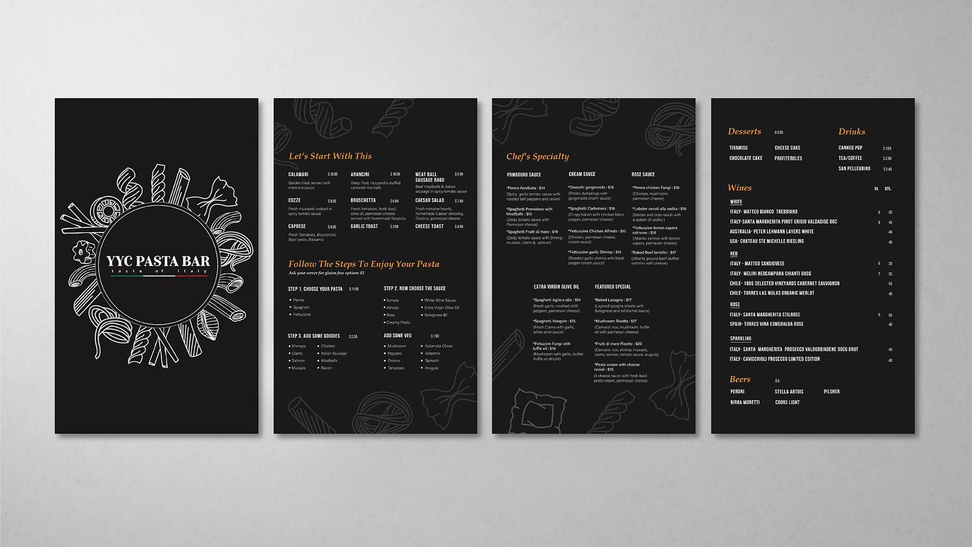 Menu Design YYC Pasta Bar AG Global Designs menu-design-yyc-pasta-bar-ag-global-designs